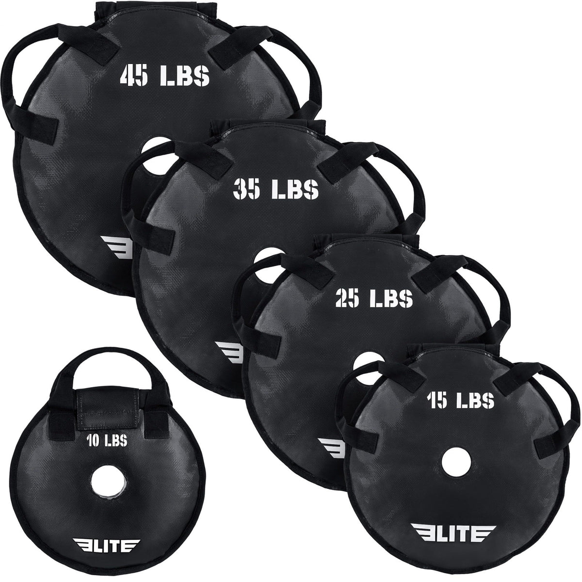 Elite Sports UNFILLED Workout Sand Plates EMPTY Fillable