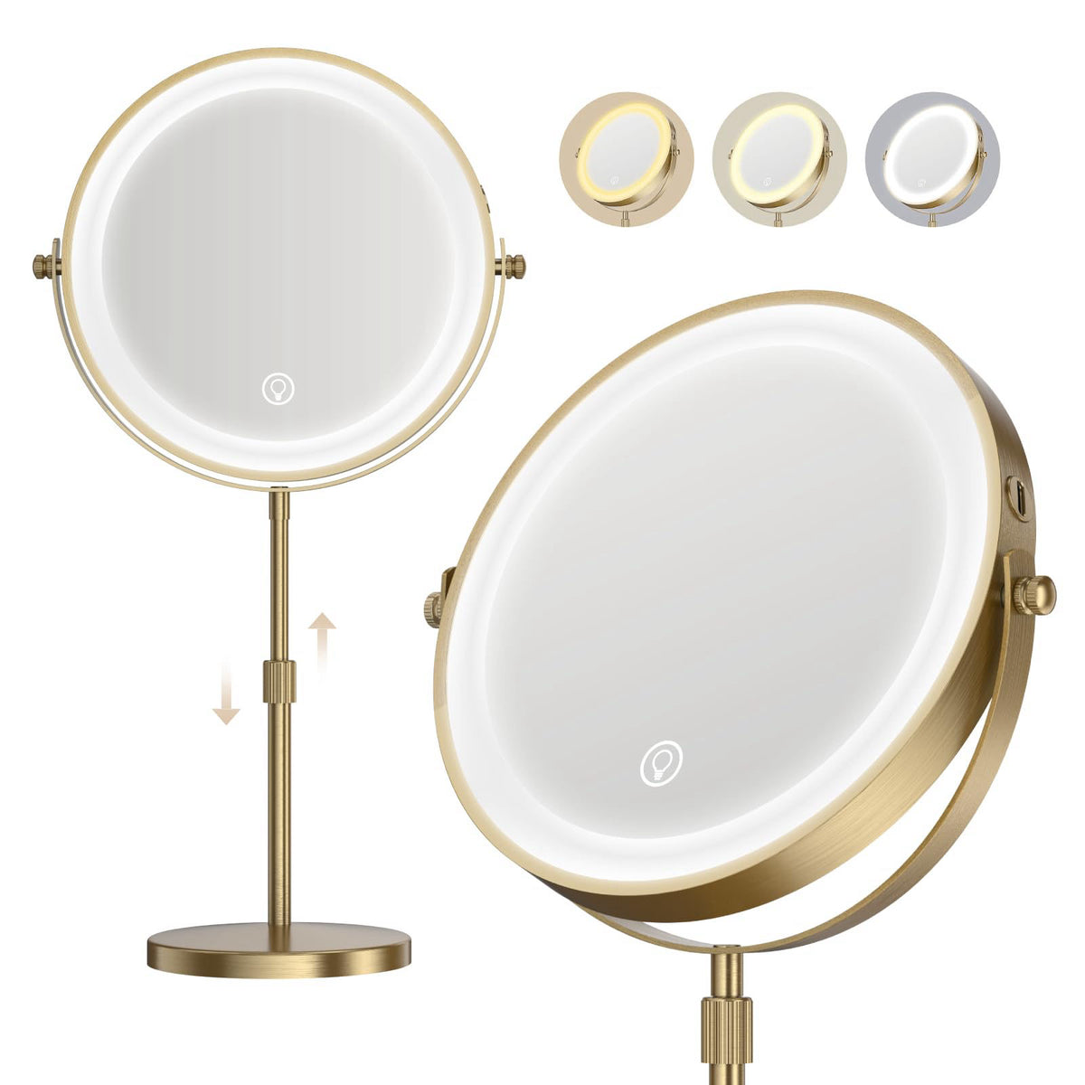 Dienmern Lighted Makeup Mirror 1X 30X Double Sided
