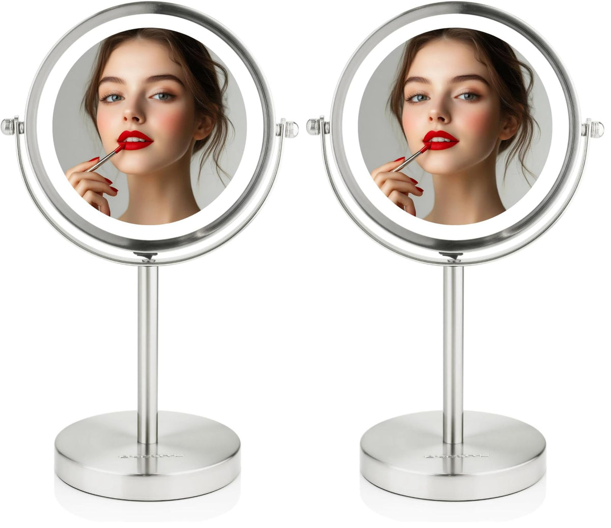 OVENTE Lighted Vanity Mirror 6 Inch Table Top 1X 7X