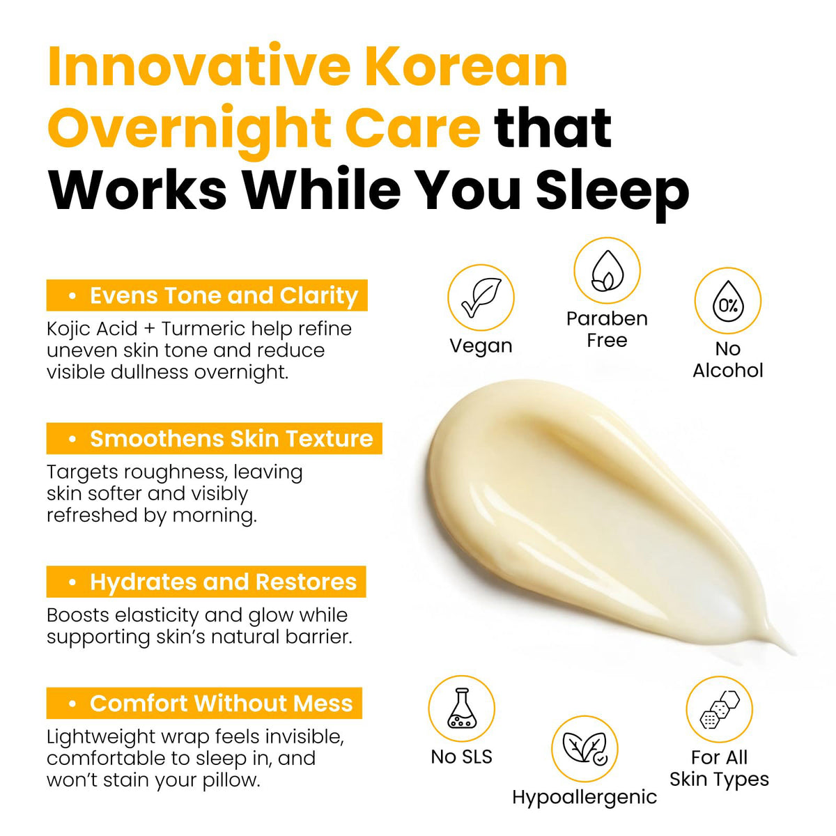 QUIA Collagen Turmeric Overnight Wrapping Mask Duo Firming