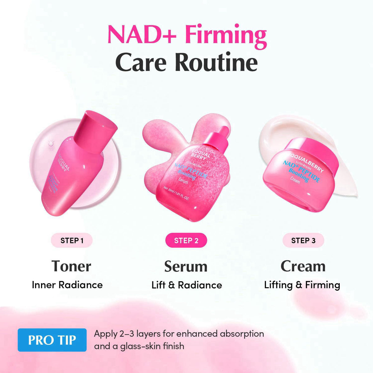 EQQUALBERRY NAD Peptide Boosting Serum