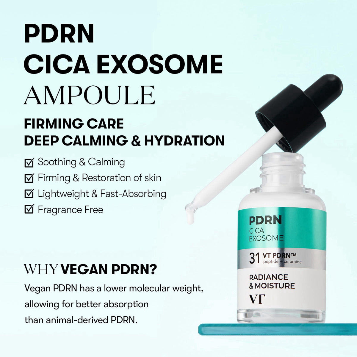 VT COSMETICS PDRN Cica Exosome Ampoule 1 01 fl oz
