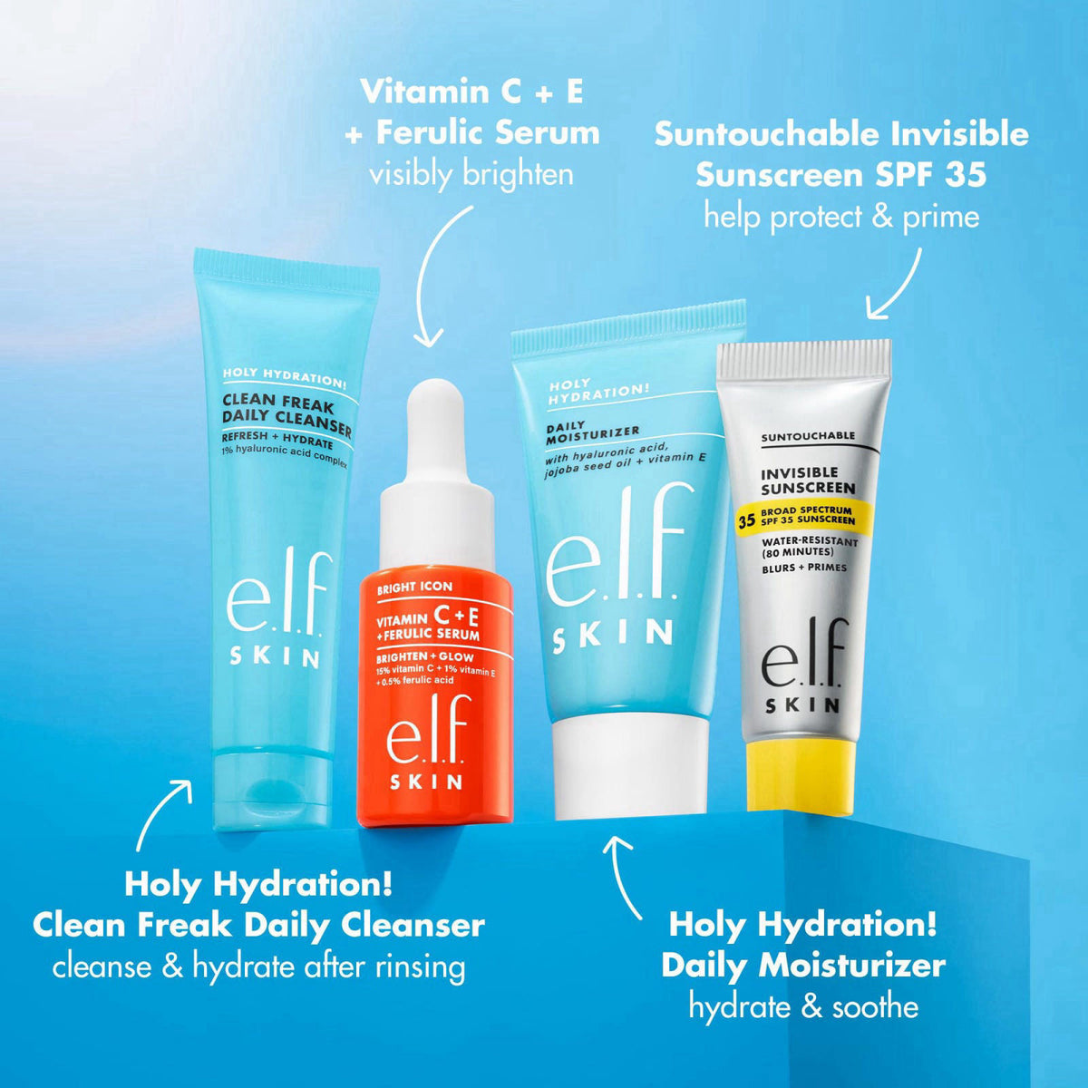 e l f SKIN Wake the e l f Up Skincare Kit
