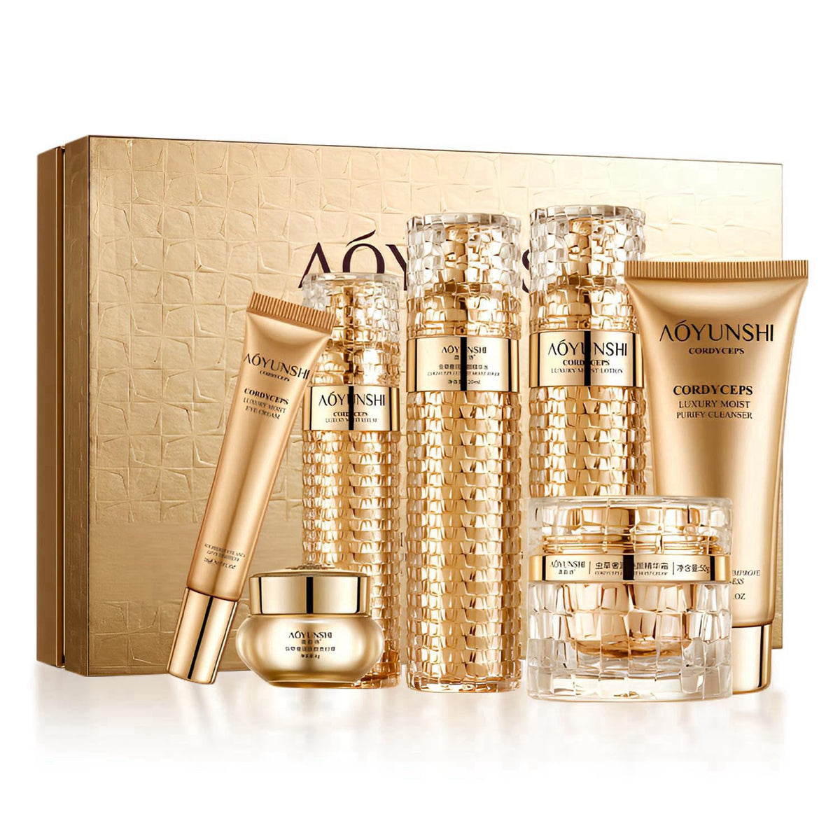 Luxurious Hydrating Skincare Gift Set with Cordyceps Extract