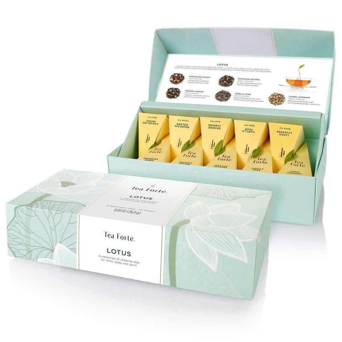 Tea Forte Tea Sampler 10 Pyramid Infuser Bags Premium Tea
