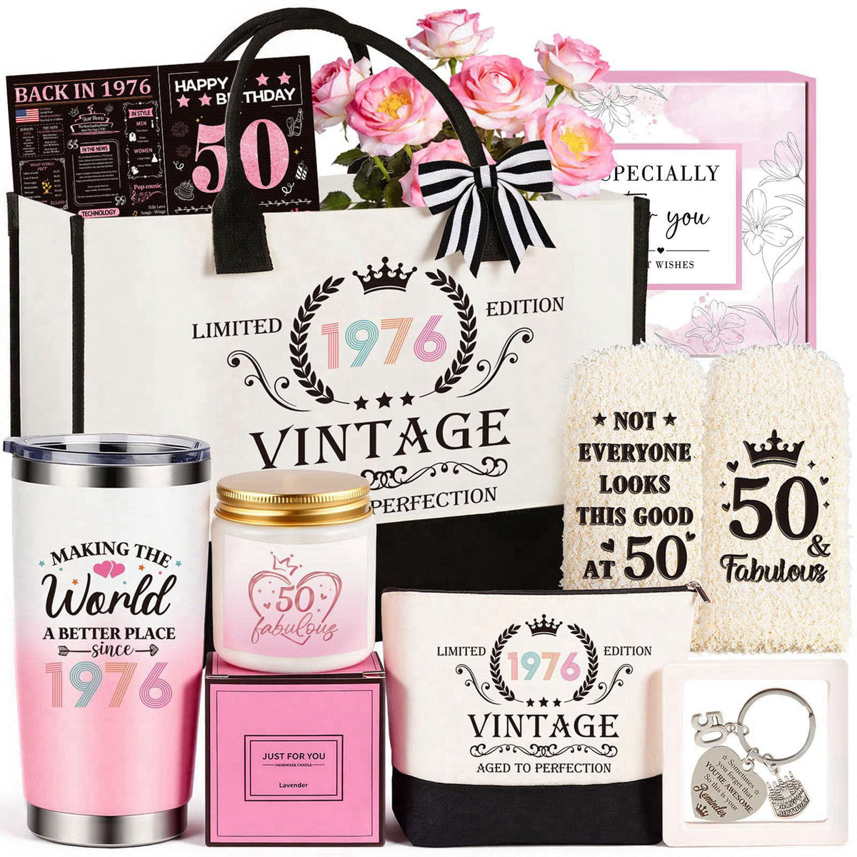 50th Birthday Gifts for Her Vintage 1976 Happy 50th Birthday