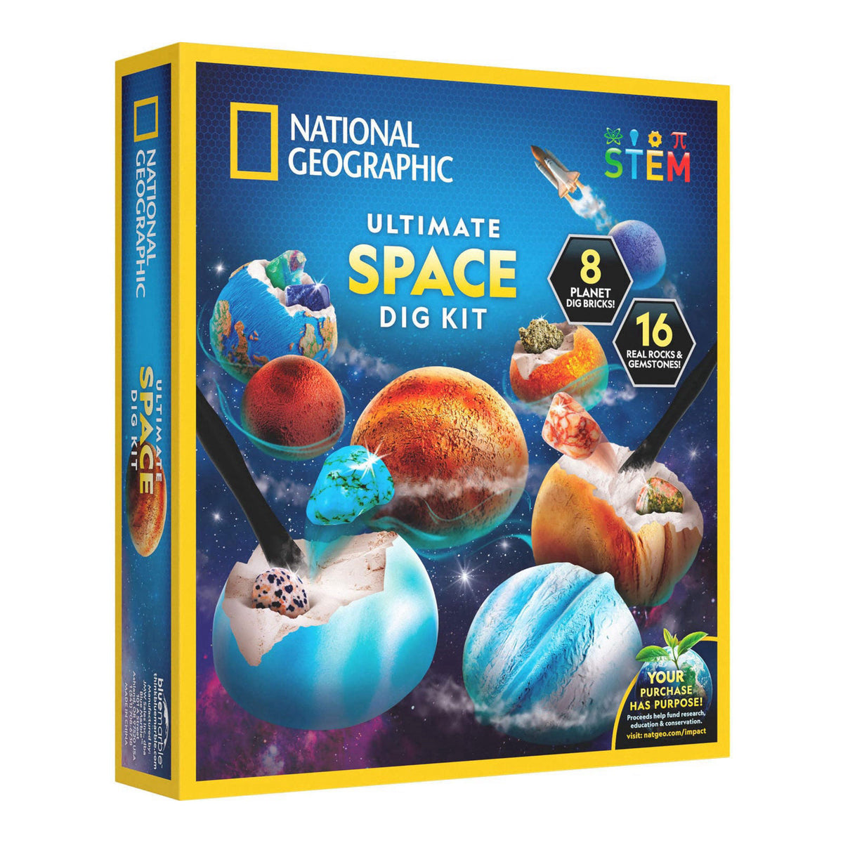 National Geographic Space Gemstone Dig Kit with 16 Real