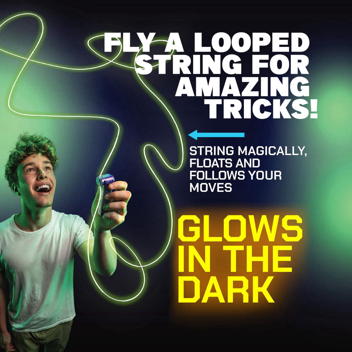 ZipString Luma Glow in The Dark String Toy