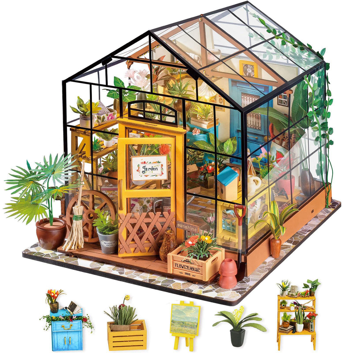 Rolife Greenhouse DIY Miniature Dollhouse Kit Creative Gift