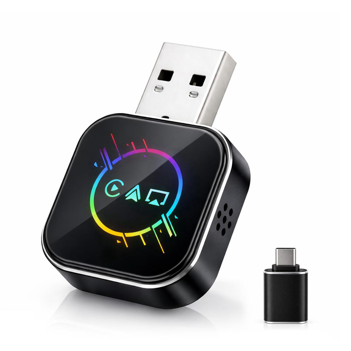 ELECROW 4 in 1 Wireless CarPlay Adapter for iPhone Android