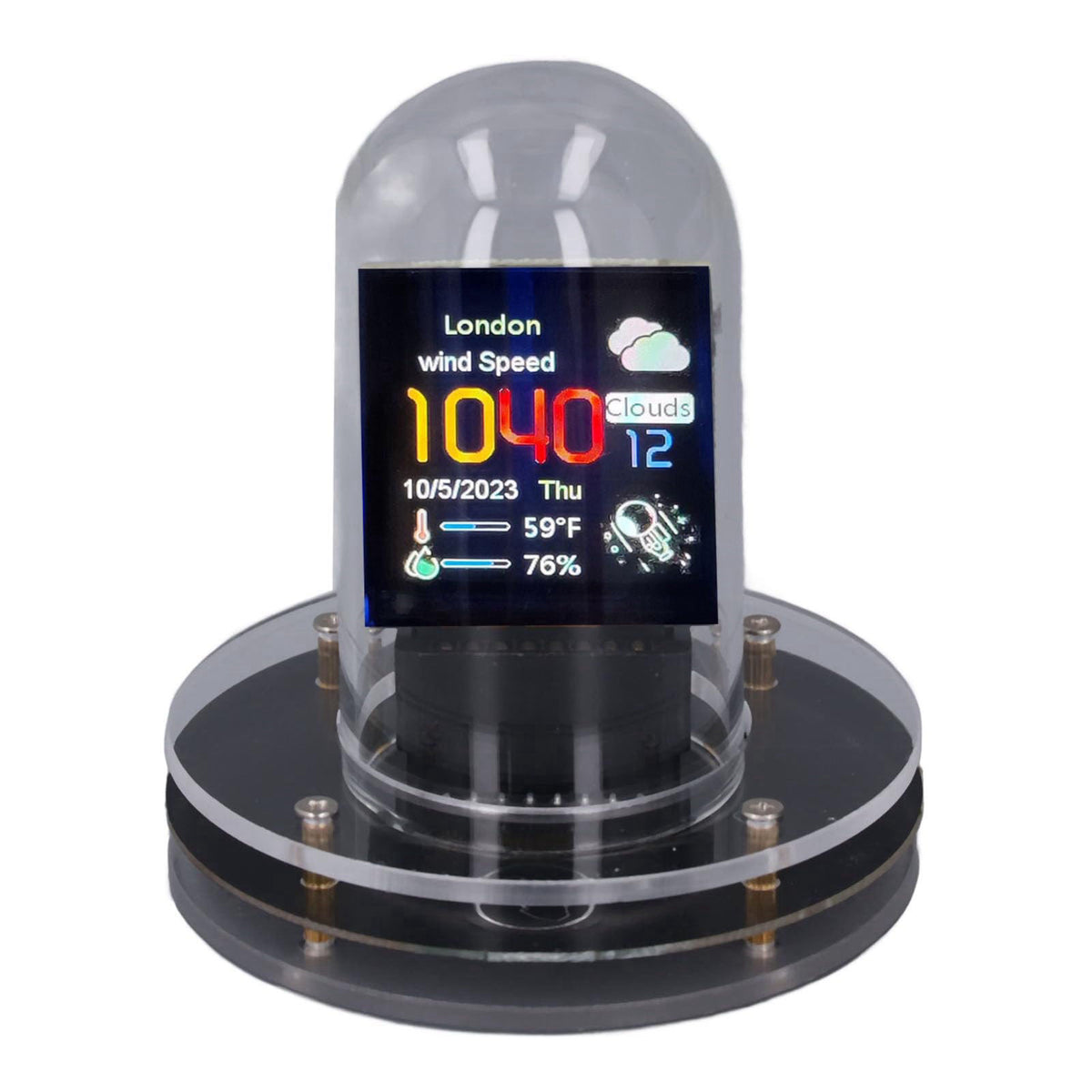 Nixie Tube Clock Simulation Full Color LCD Screen Support