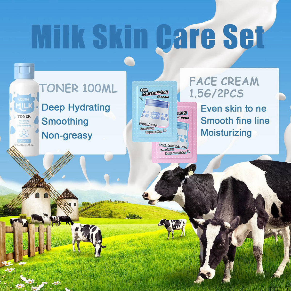Milk Skin Care Set Teens Women Birthday Gifts Skin Care for