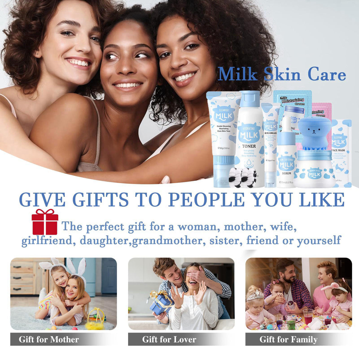 Milk Skin Care Set Teens Women Birthday Gifts Skin Care for
