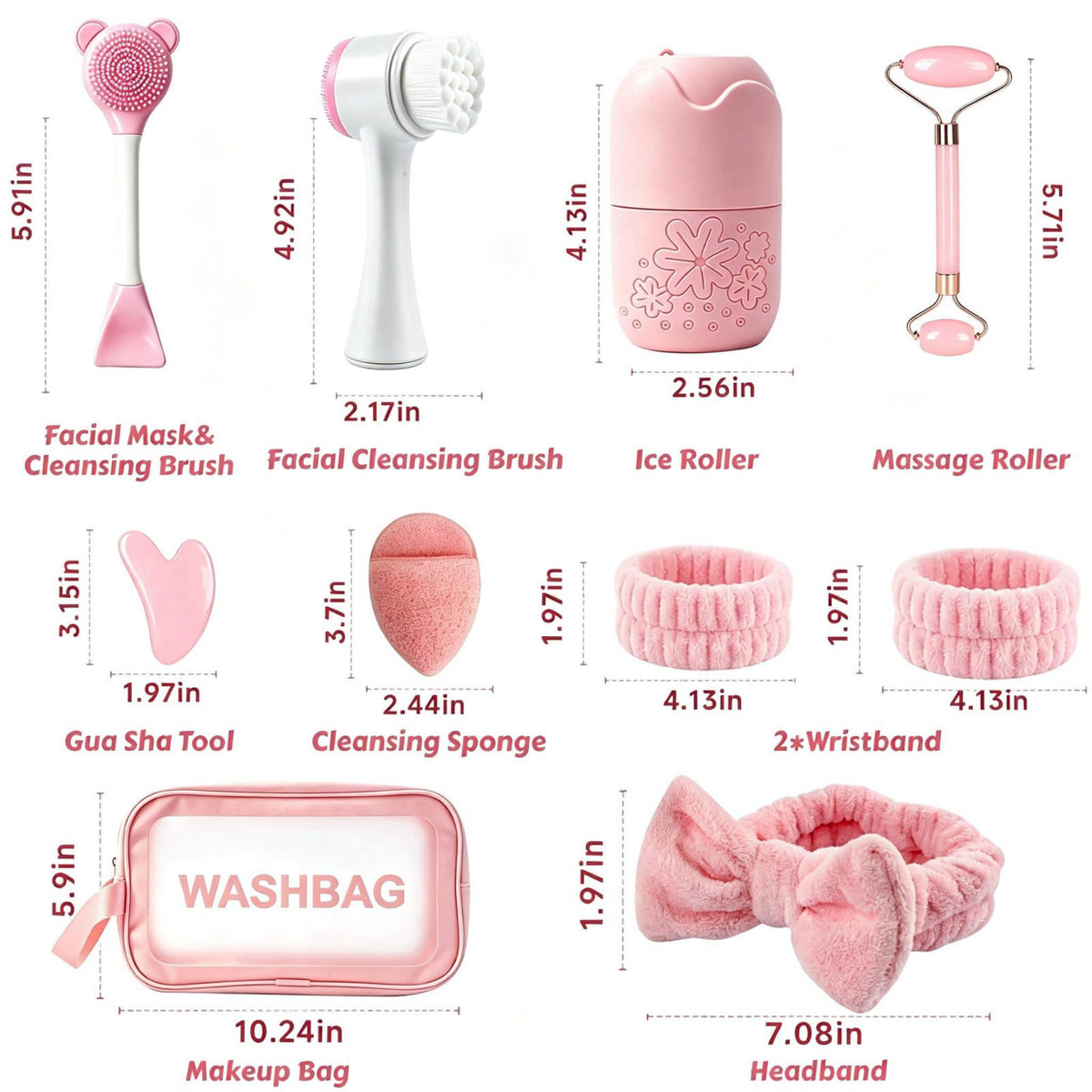 Skincare Tools Set with Face Cleansing Brush Ice Face Roller by CLRDZN — view 3