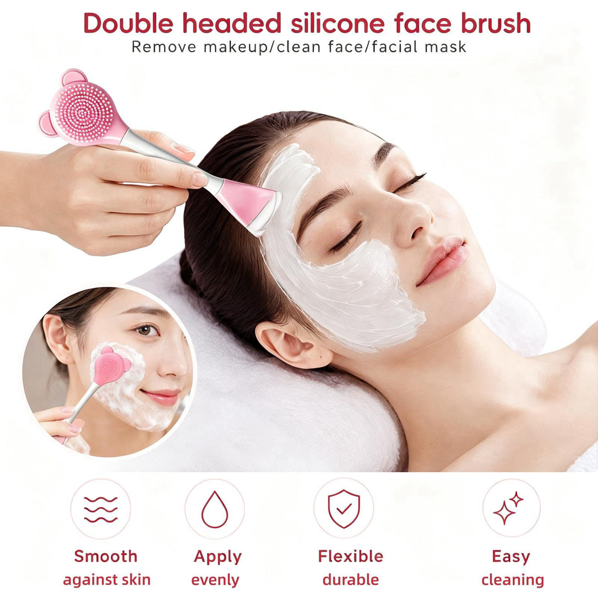 Skincare Tools Set with Face Cleansing Brush Ice Face Roller by CLRDZN — view 8