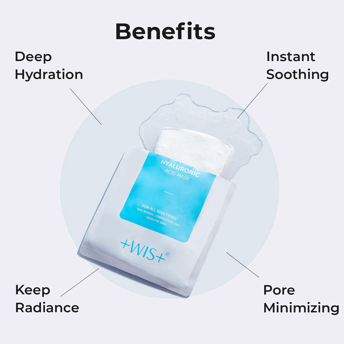 WIS Hyaluronic Acid Face Mask 24 EA with Hyaluronic Acid by +WIS+ — view 6