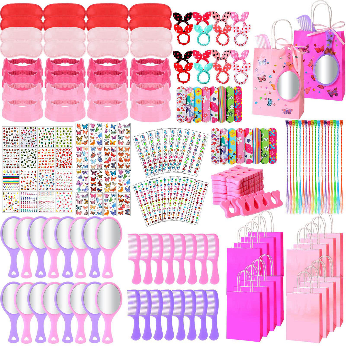 176 Pcs Spa Party Supplies for 16 Kids Girls Party Favors by Pinkunn