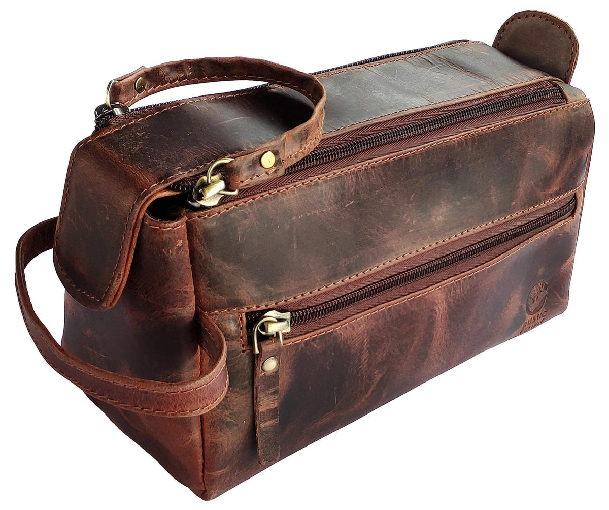 Leather Toiletry Bag for Men by RUSTIC TOWN — view 2