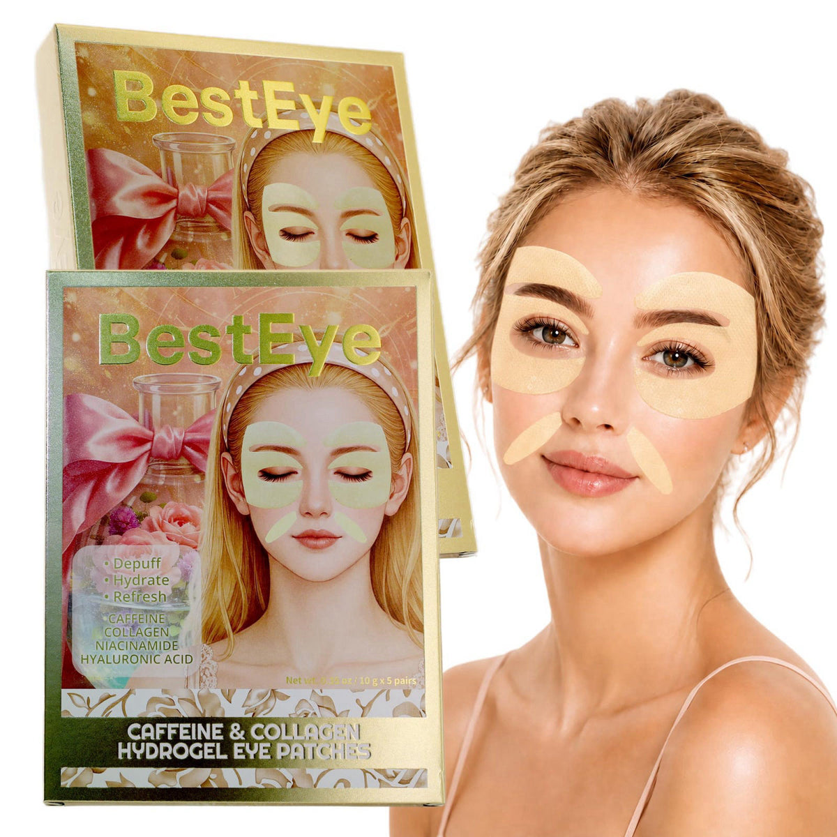 Collagen Under Eye Patches for Puffy Eyes and Dark Circles by Besteye — view 2