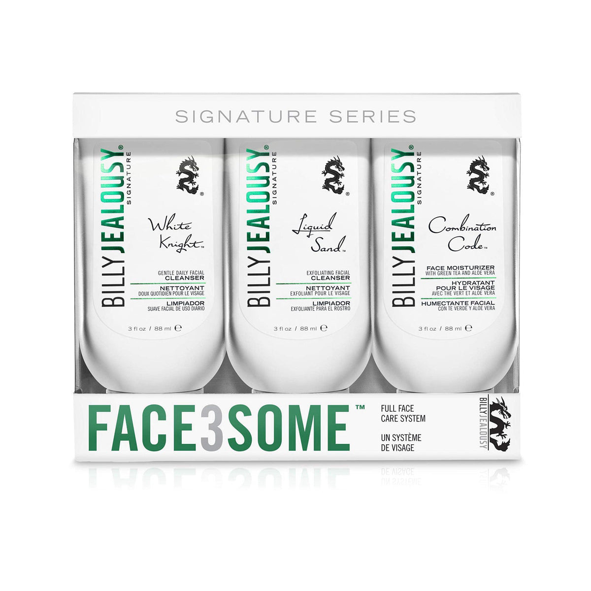 Billy Jealousy Face3Some Face Trio Vegan Mens Skin Care Kit by Premium Selection — view 2