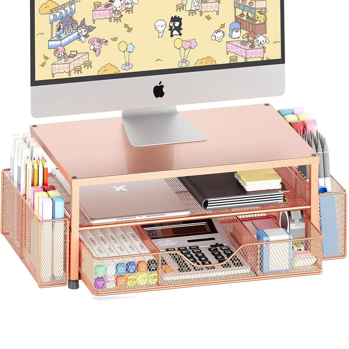 Desk Organizer and Accessories 2 Tier Computer Monitor Stand by OPNICE