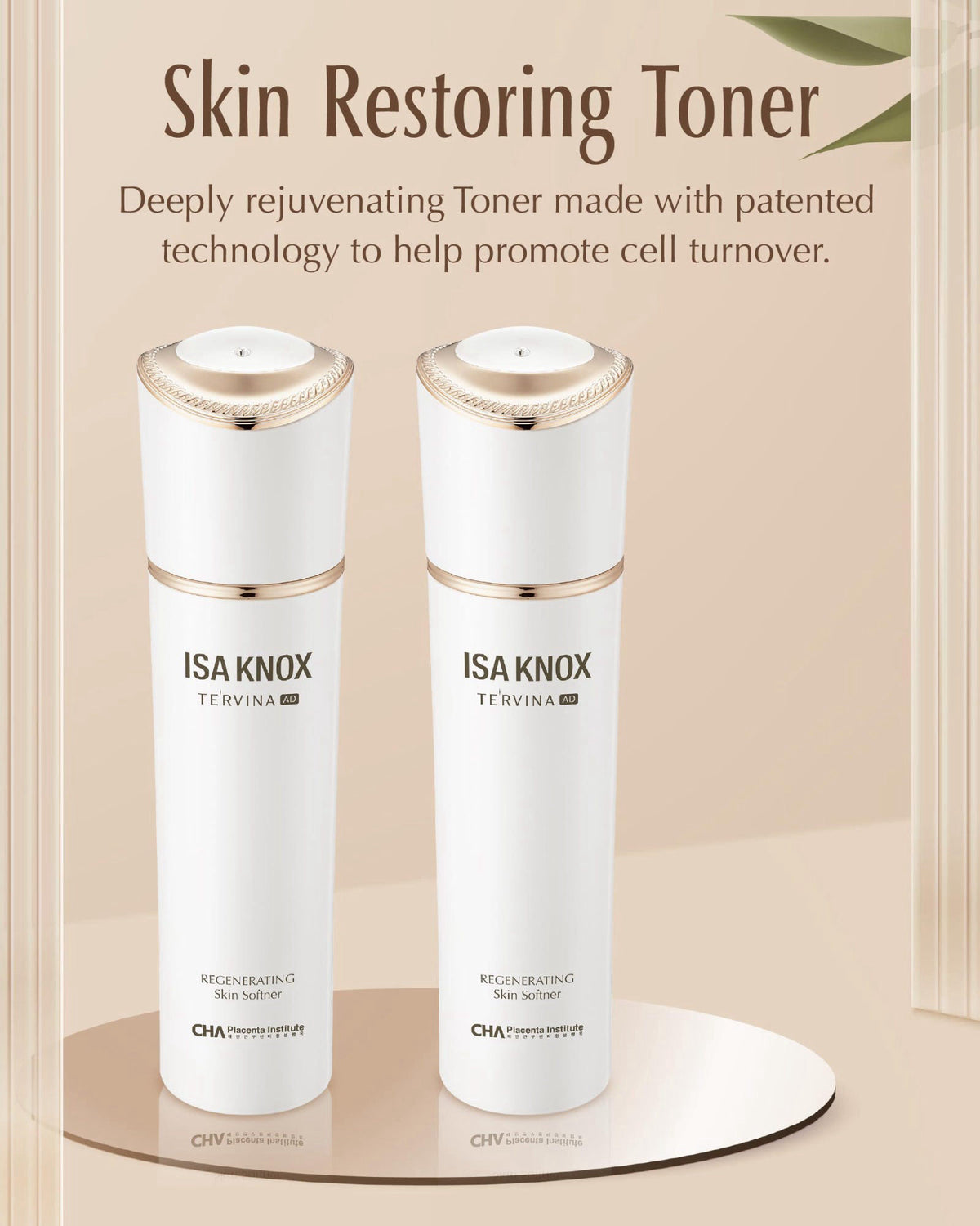 ISA KNOX TE'RVINA AD Regenerating Skincare Set (12.7fl oz) - Hydrating, Nourishing & Firming Toner & Moisturizer Set for