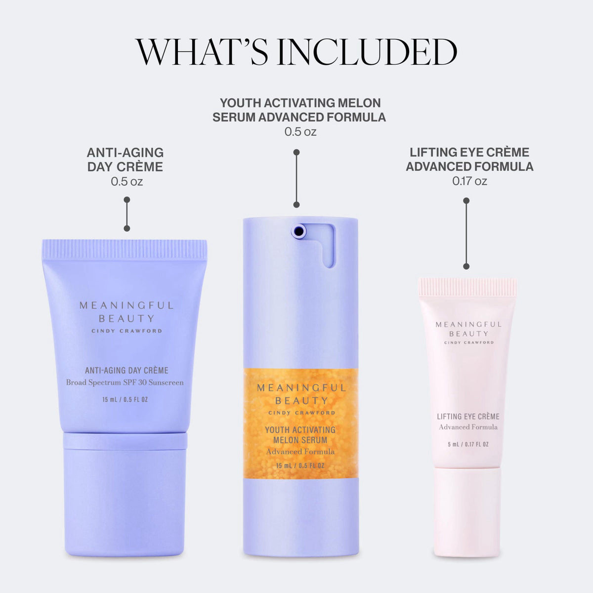 Meaningful Beauty Travel Size 3 Piece Anti Aging Skincare