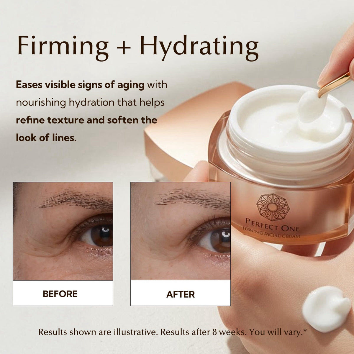 PERFECT ONE Firming Face Cream – Anti-Aging Collagen Moisturizer with Hyaluronic Acid, Niacinamide, and Squalane for fir