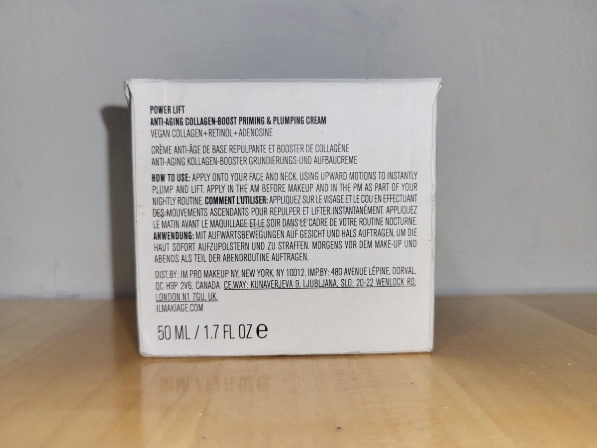Il Makiage Power Lift Plumping Cream Anti-Aging Collagen-Boost Priming & Plumping Cream Vegan Collagen + Retinol + Adeno