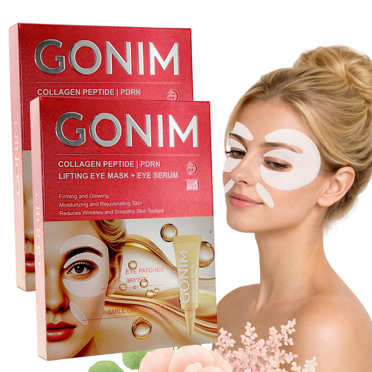 GONIM Eye Patches with Collagen Peptides Caffeine and PDRN — view 2
