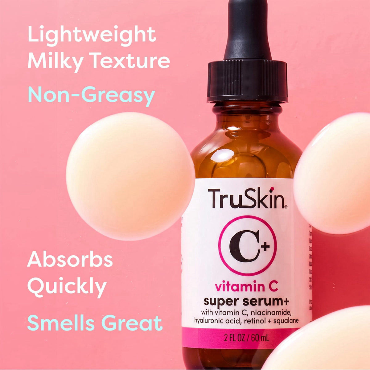 TruSkin Vitamin C+ Serum for Face with Retinol and Niacinamide - 2 fl oz – packaging and label