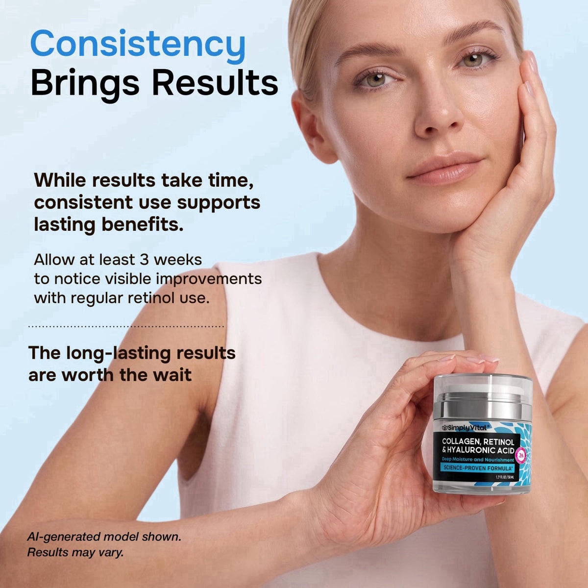 SimplyVital Face Moisturizer Retinol Collagen Hyaluronic — view 8