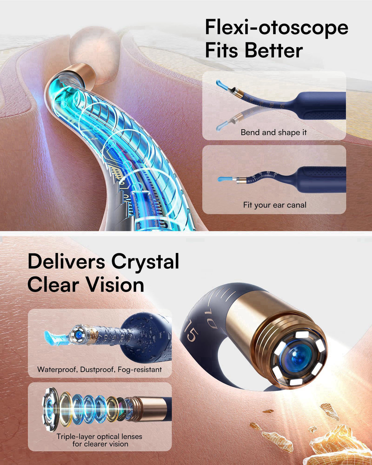 Bebird R37R Ear Wax Removal Tool Camera Flexible Scope and