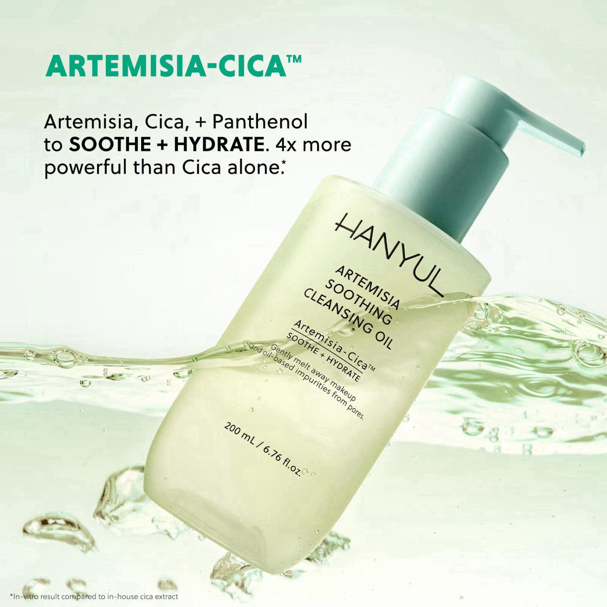 Hanyul Artemisia Soothing Cleansing Oil | Gentle, Soothing & Hydrating Oil Facial Cleanser with Artemisia, Cica & Glycer