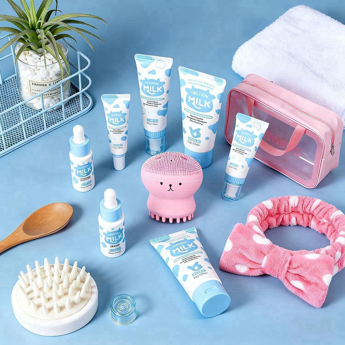 Milk Skin Care Set for Kids 12 IN 1 Moisturizing Gentle Milk