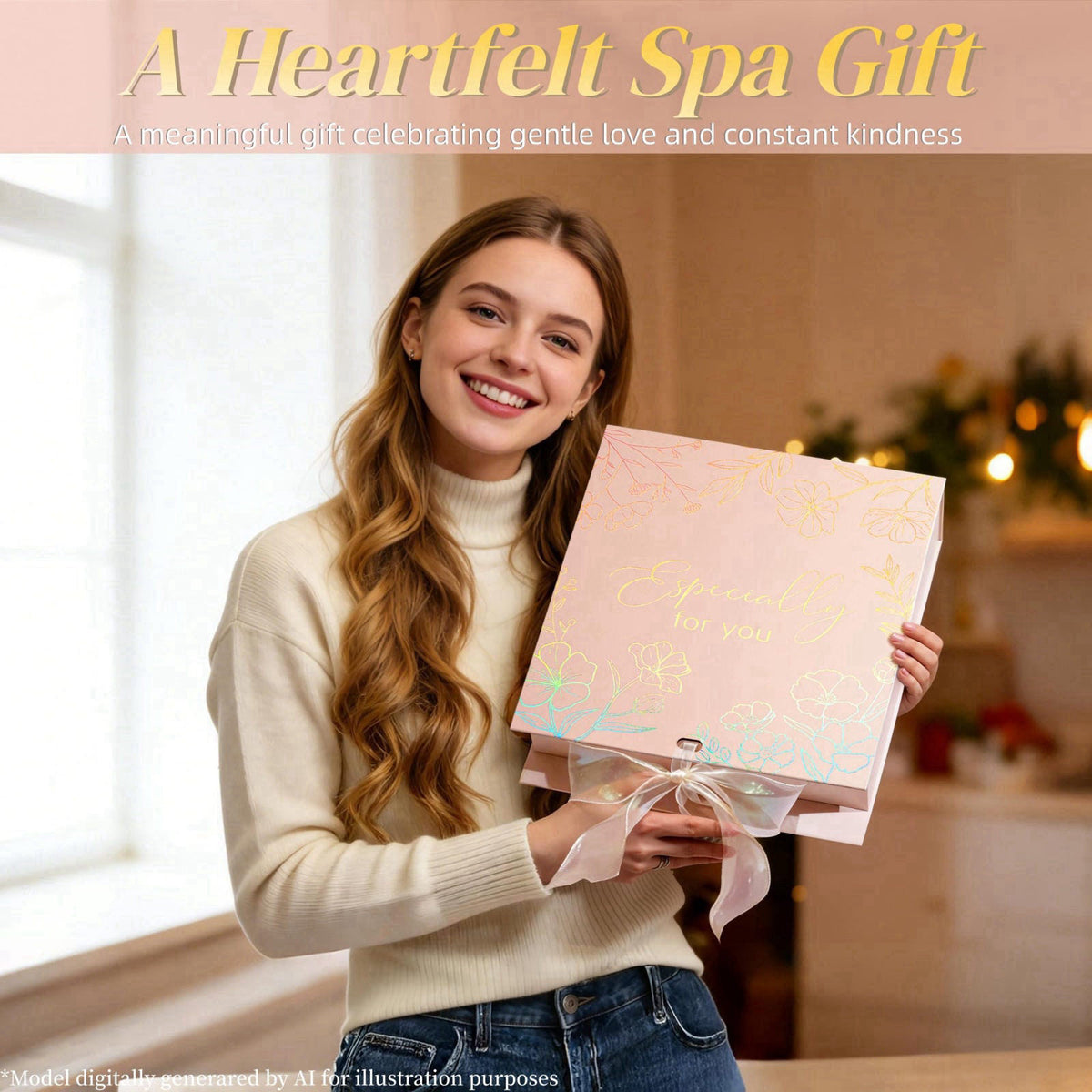 MAYICIVO Spa Gifts Baskets for Women, Bath Sets Christmas Birthday Gifts for Women – packaging and label