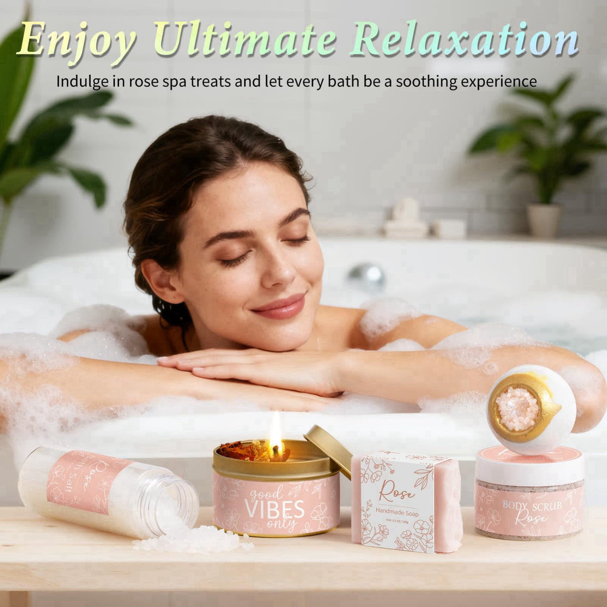 MAYICIVO Spa Gifts Baskets for Women, Bath Sets Christmas Birthday Gifts for Women – alternate angle