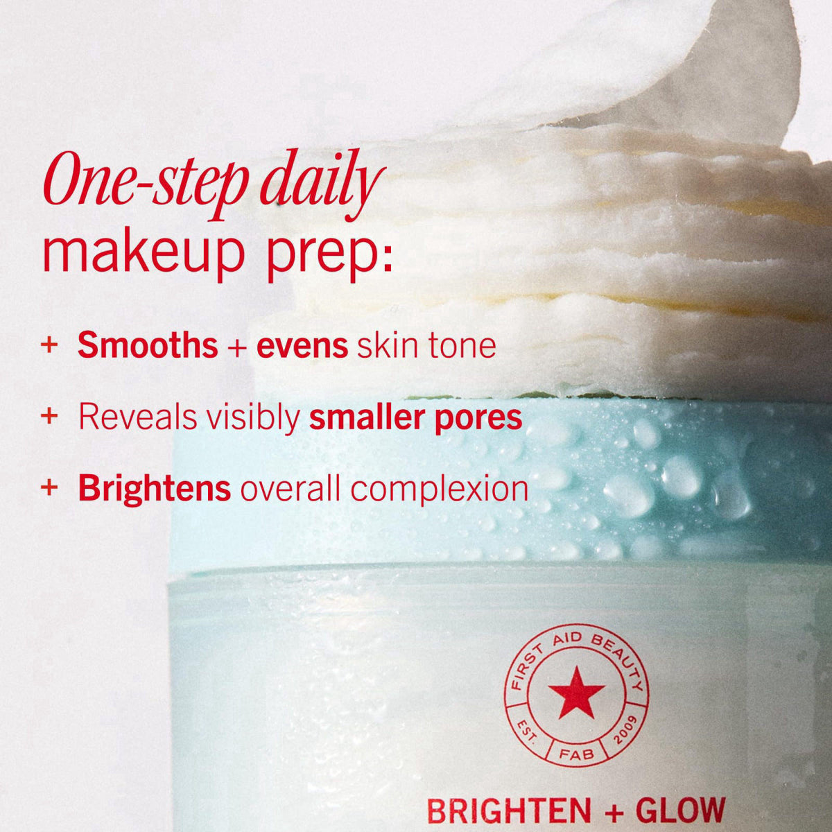 First Aid Beauty Brighten Glow Facial Radiance Pads AHA