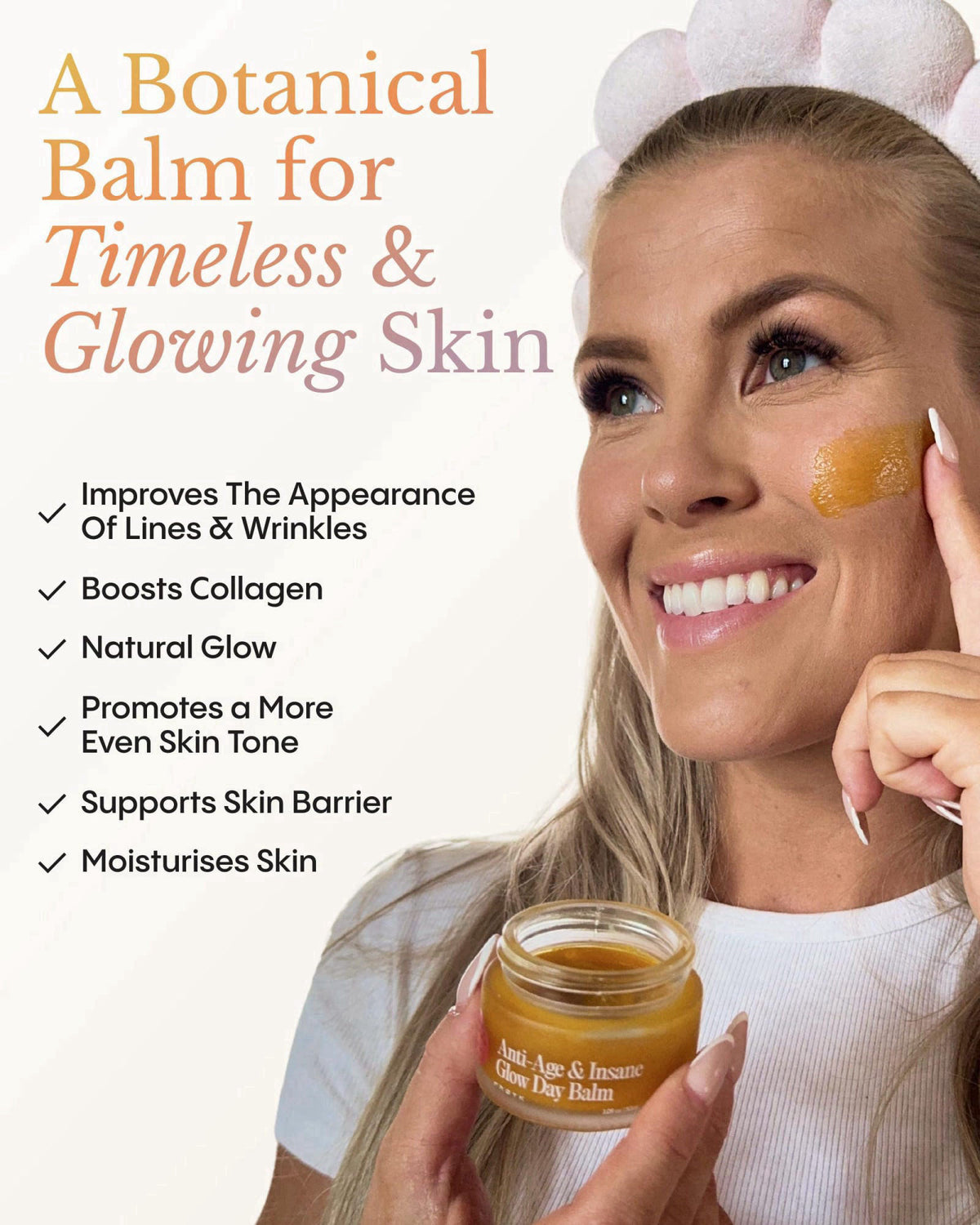 FR&Oslash;YA Organics Anti-Age & Insane Glow Day Balm for Face (1.0 fl oz) – close-up detail