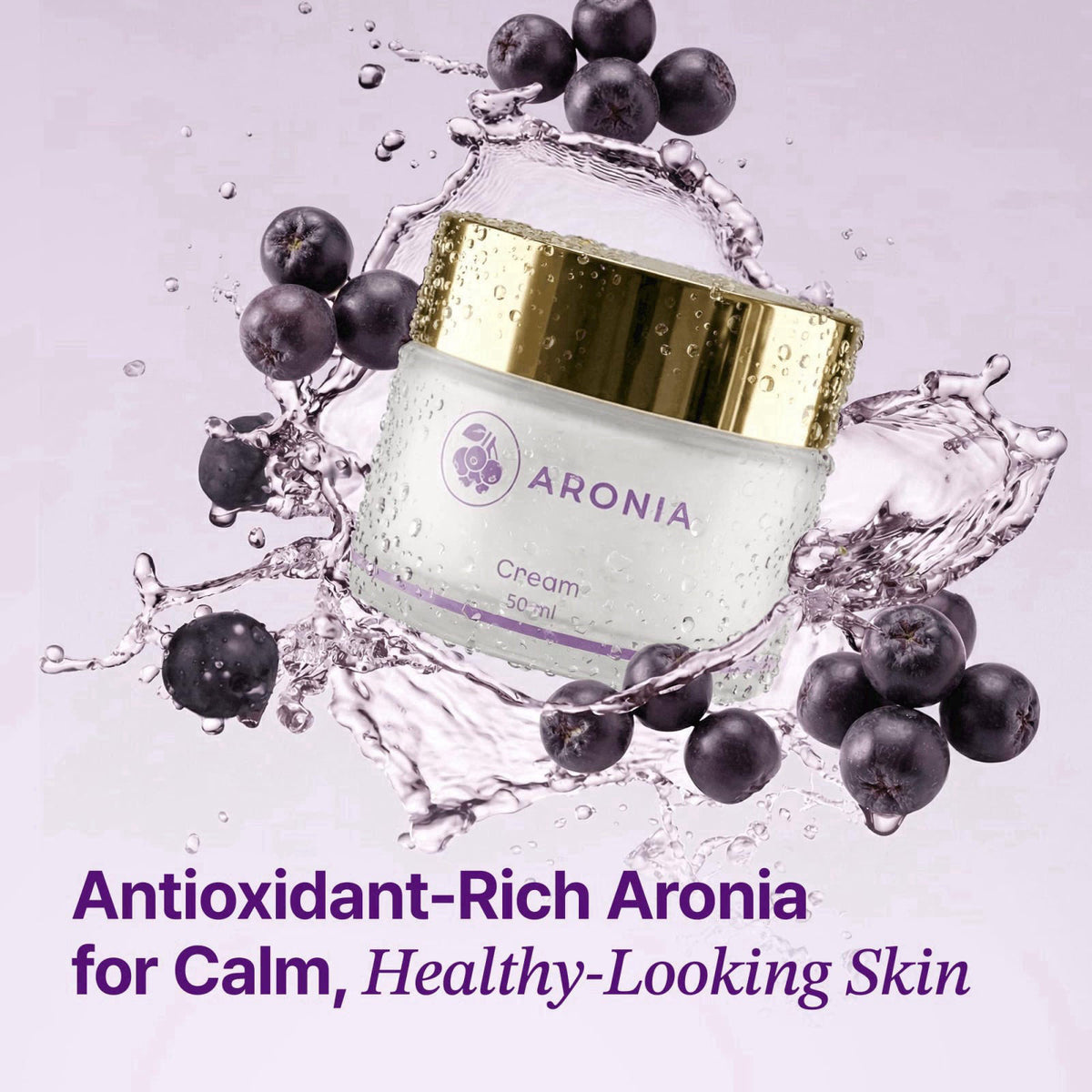 LAMUAMOR Aronia Extract Day Night Cream for Face Neck with Antioxidant Formula, Hydrating Moisturizer, Brightening 1.76 