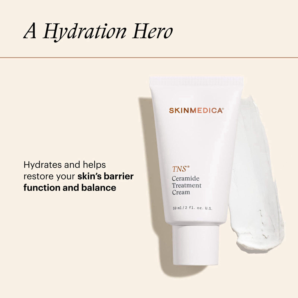 SkinMedica TNS Ceramide Treatment Cream, 2 Fl Oz – packaging and label