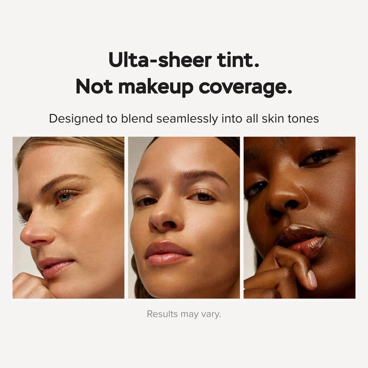 DRMTLGY Universal Tinted Moisturizer SPF 46, Dewy Tinted Sunscreen – close-up detail in Dewy