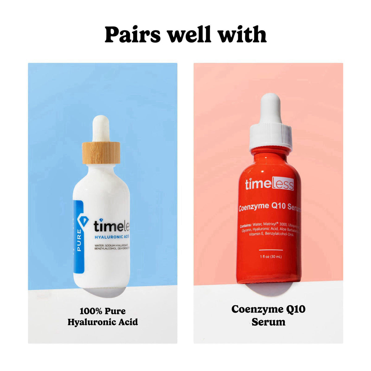 Timeless Skin Care – Serums on display