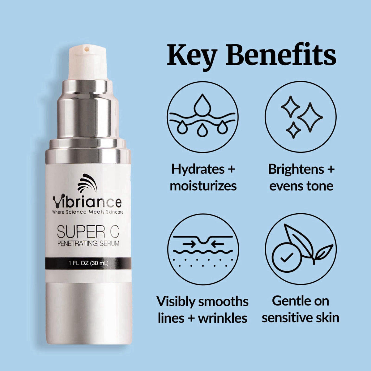 Vibriance Super C Vitamin C Serum for Mature Skin 1 fl oz
