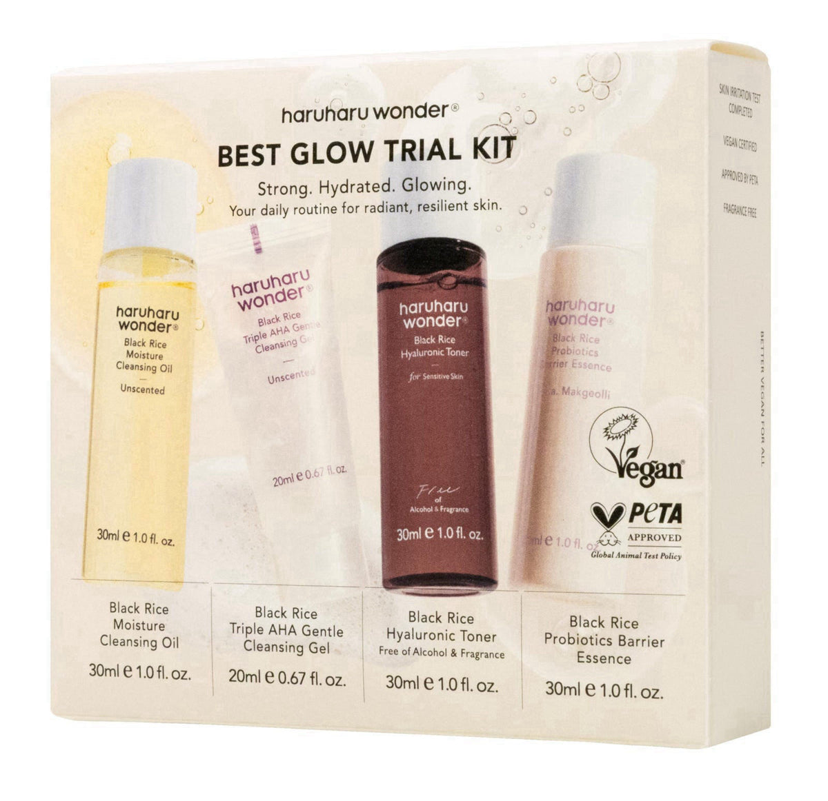 haruharu wonder Best Glow Trial Kit Skin care Starter Set