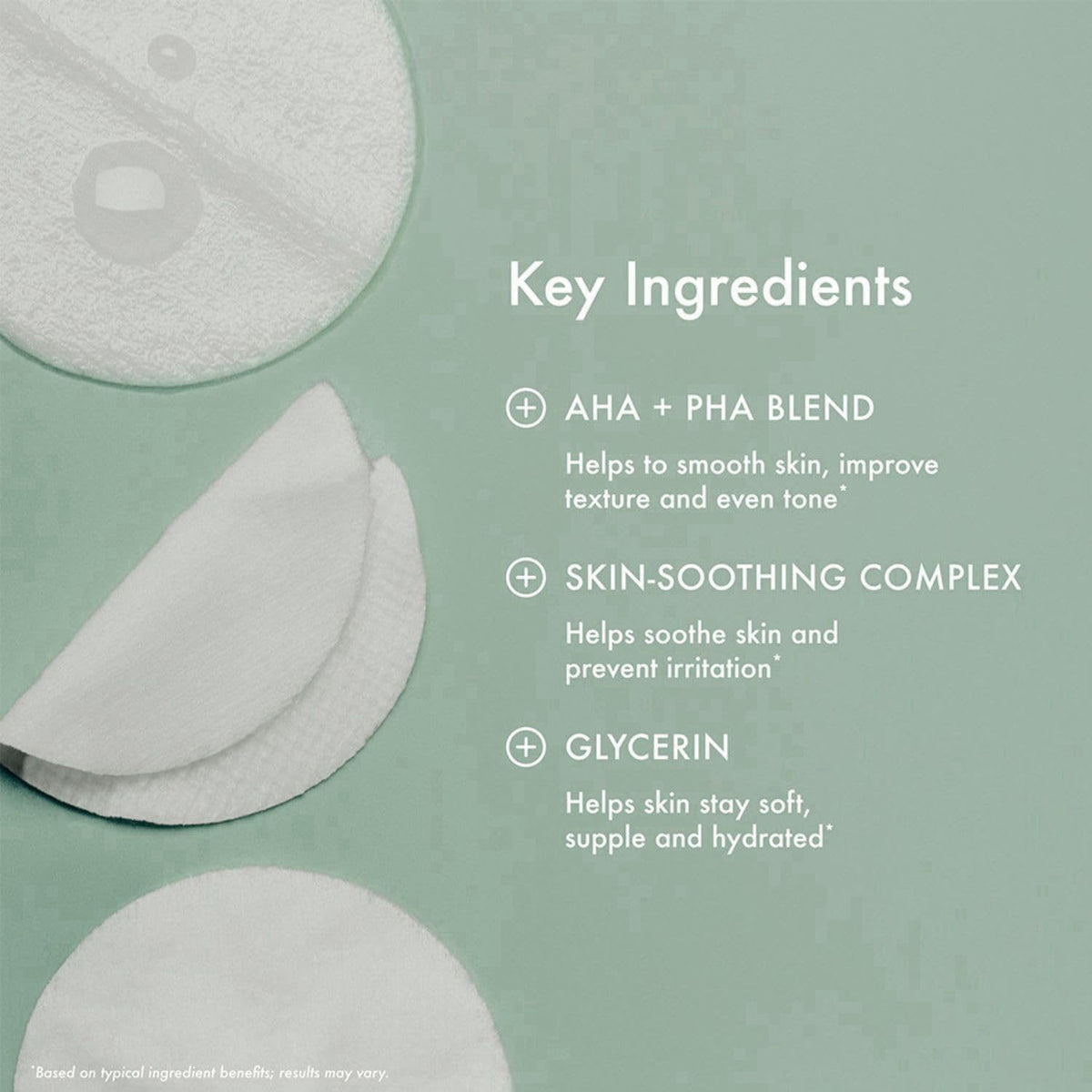 Summer Fridays Gentle Reset Daily Exfoliating Toner Pads (30 Ct) – back view and specifications