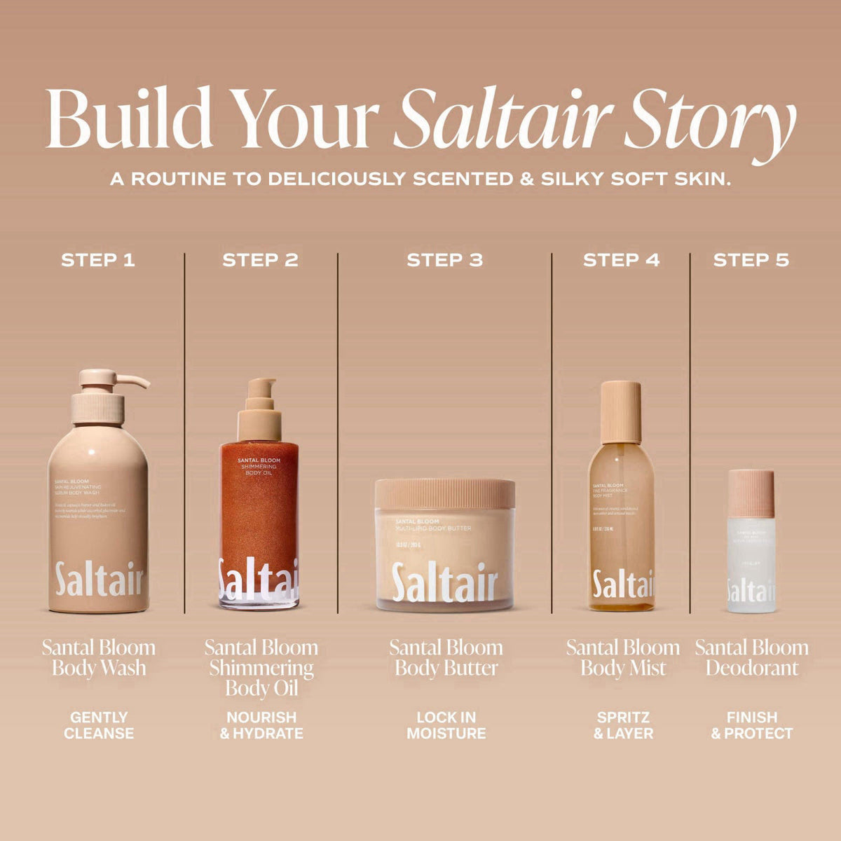 Saltair Shimmering Body Oil | Santal Bloom Radiant Moisturizer | 4 fl oz – alternate angle