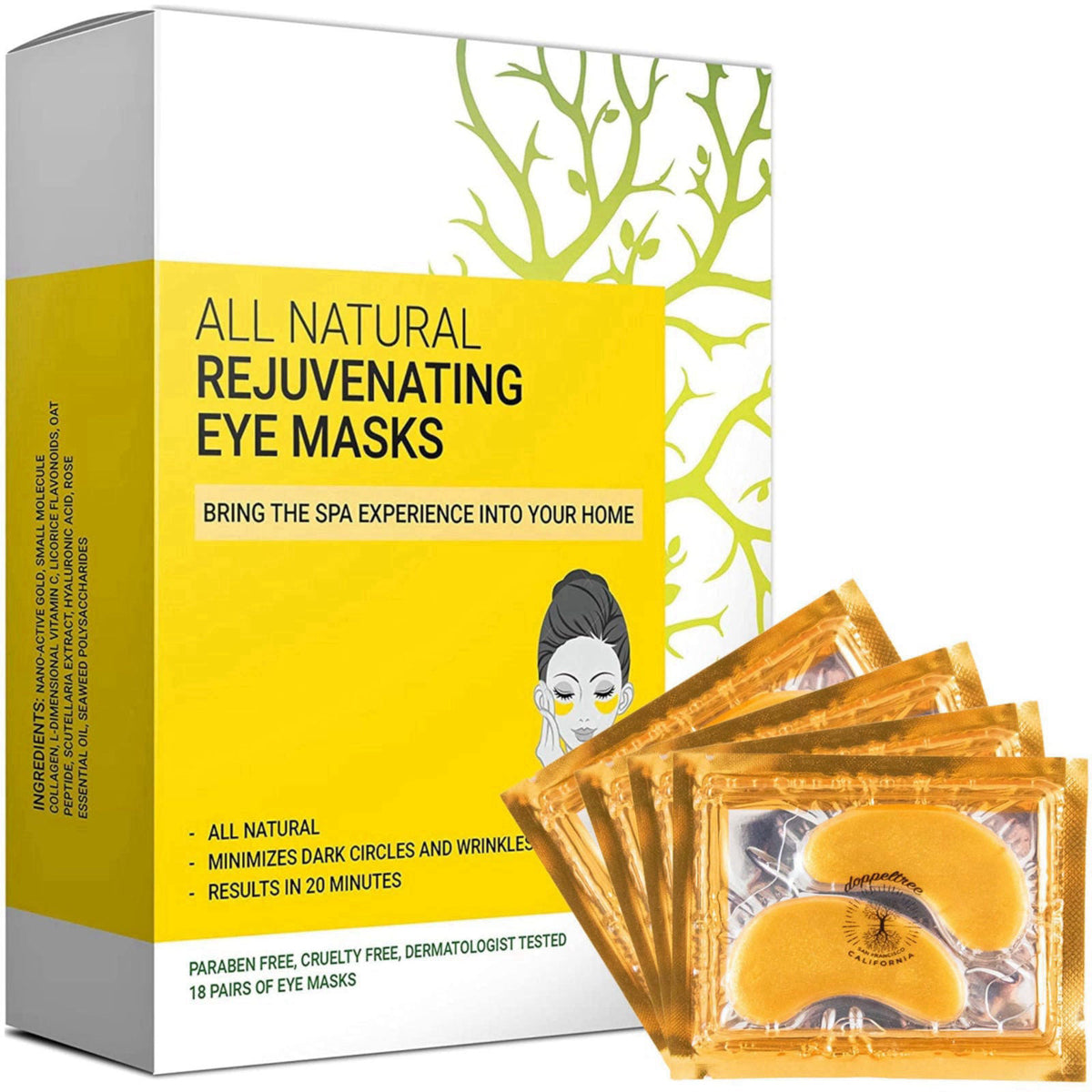 All Natural Under Eye Patches Non Toxic Dark Circles by Doppeltree — view 2
