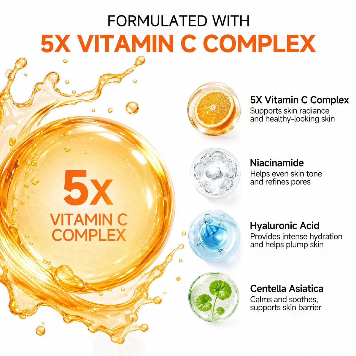 Vitamin C Skincare Set for Women 6 Step Face Care Routine