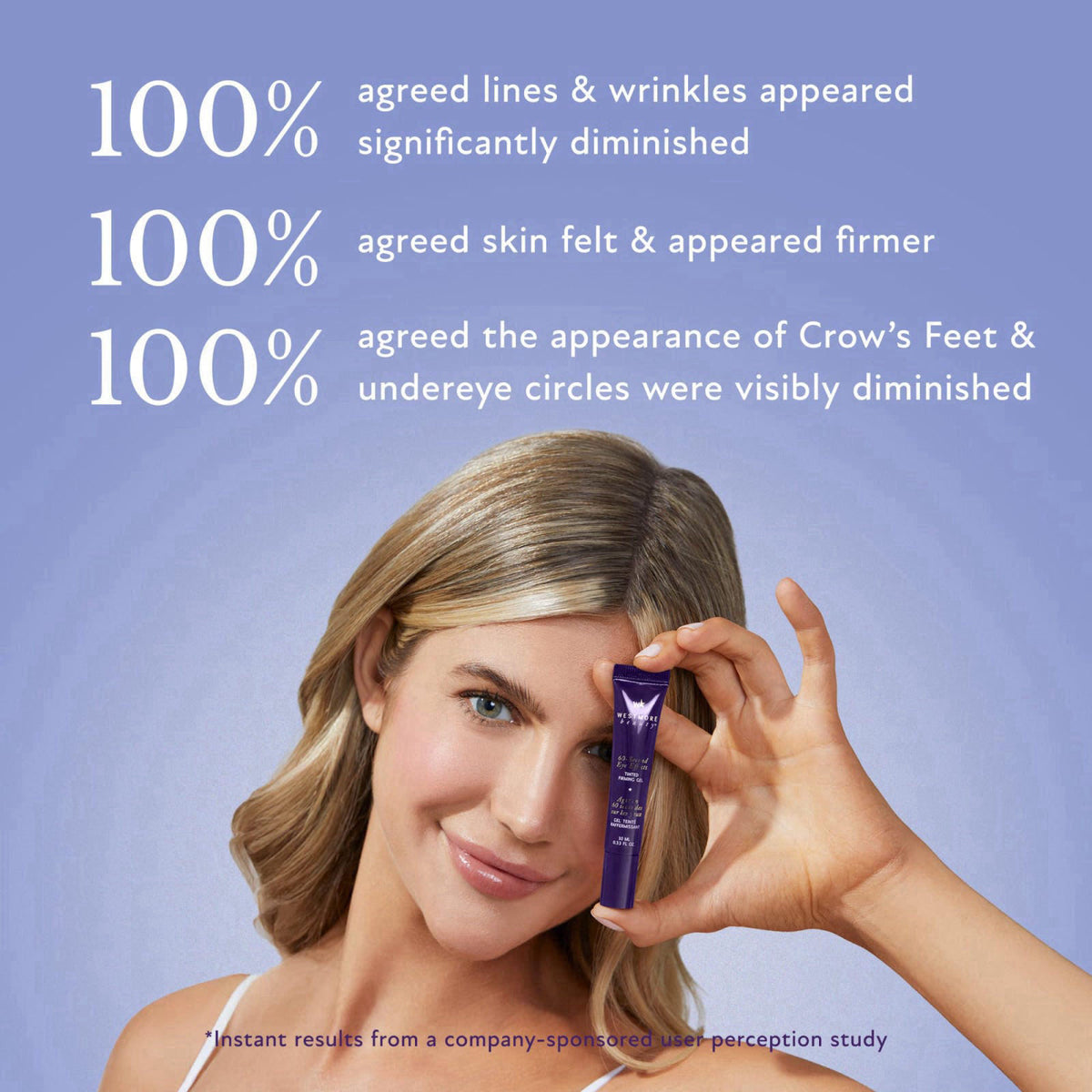 Westmore Beauty 60 Second Eye Effects - Light to Medium - 0.33 fl. oz – back view and specifications
